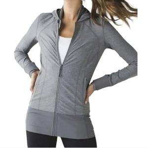 Lululemon Daily Practice Jacket Heathered Slate Grey Womens Size 4